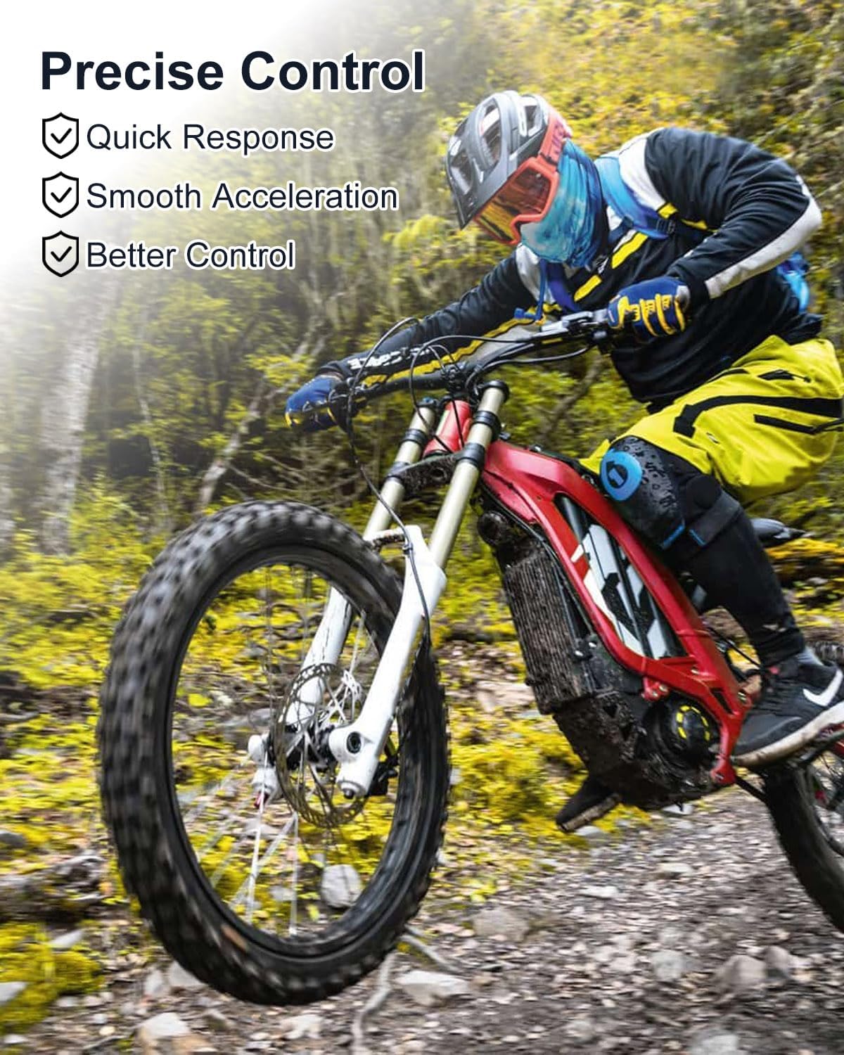 Imitation Carbon Fiber Throttle Fit for Sur-Ron Surron Light Bee Sur Ron S Surron X Surron X160/Surron X260, Throttle Handle Cable Throttle Kit