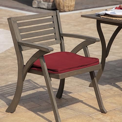 Miniatura 10 de Arden Selections Cojín de asiento para exteriores de 19 x 20 pulgadas, raya de cabaña negra ónix