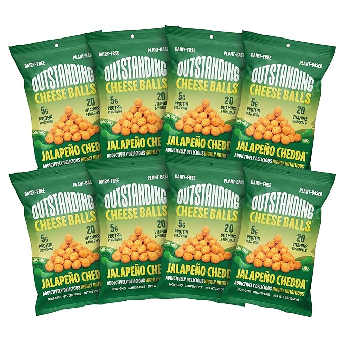 Outstanding Foods Vegan Cheese Balls Plant Based, Dairy