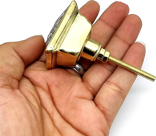 Miniatura 8 de 6 pomos de latón hechos a mano  Perillas de gabinete de latón negro  Perillas de cajón ideales para cualquier hogar, cocina u oficina  Estos pomos