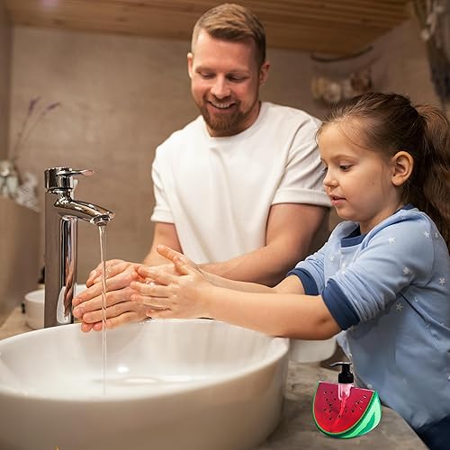 Miniatura 8 de Simple Pleasures Dispensador de jabón de sandía, bonito dispensador de jabón para manos y platos para decoración de cocina y baño, dispensador de