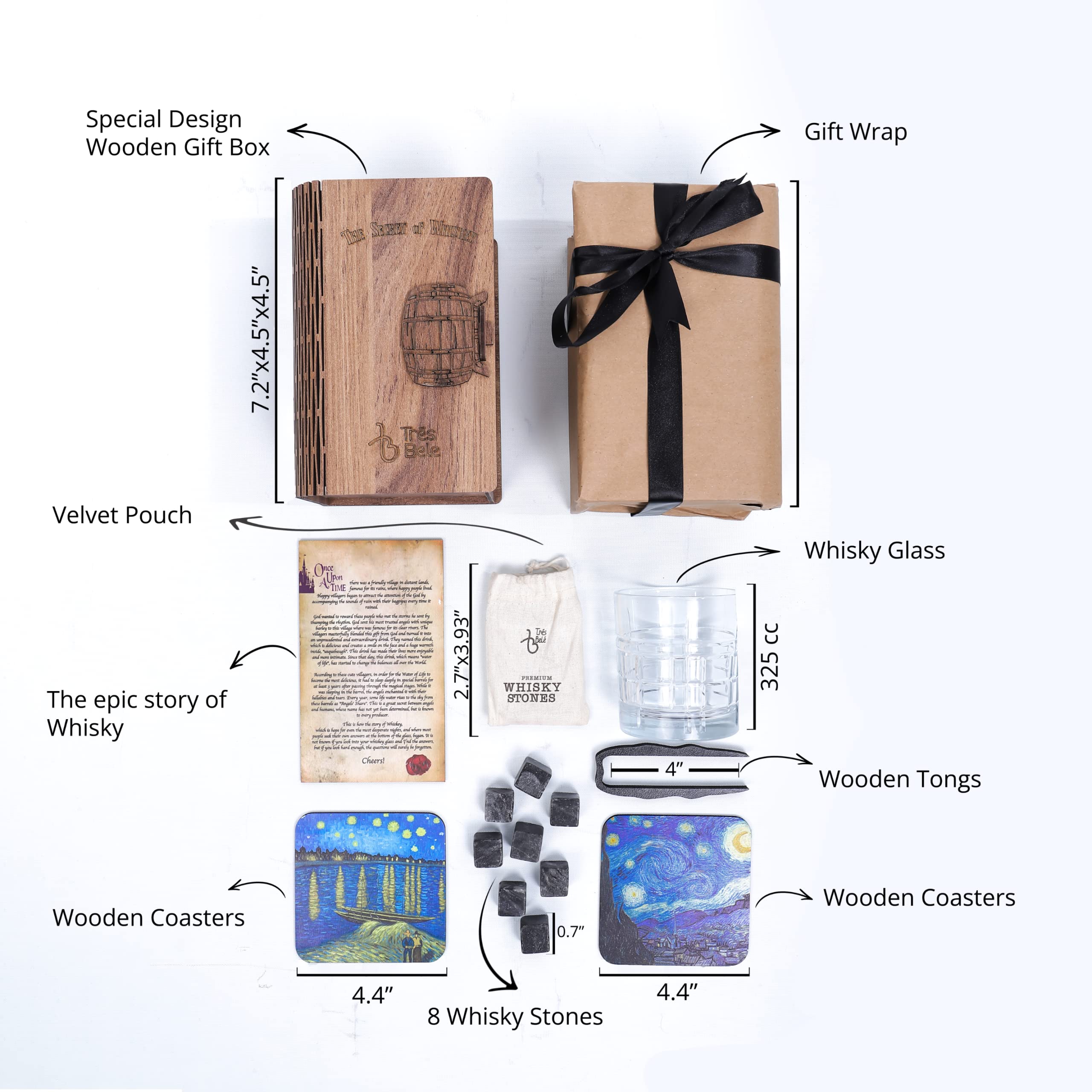 Bicchieri da whisky Set di 2 bicchieri da whisky vecchio stile confezione regalo