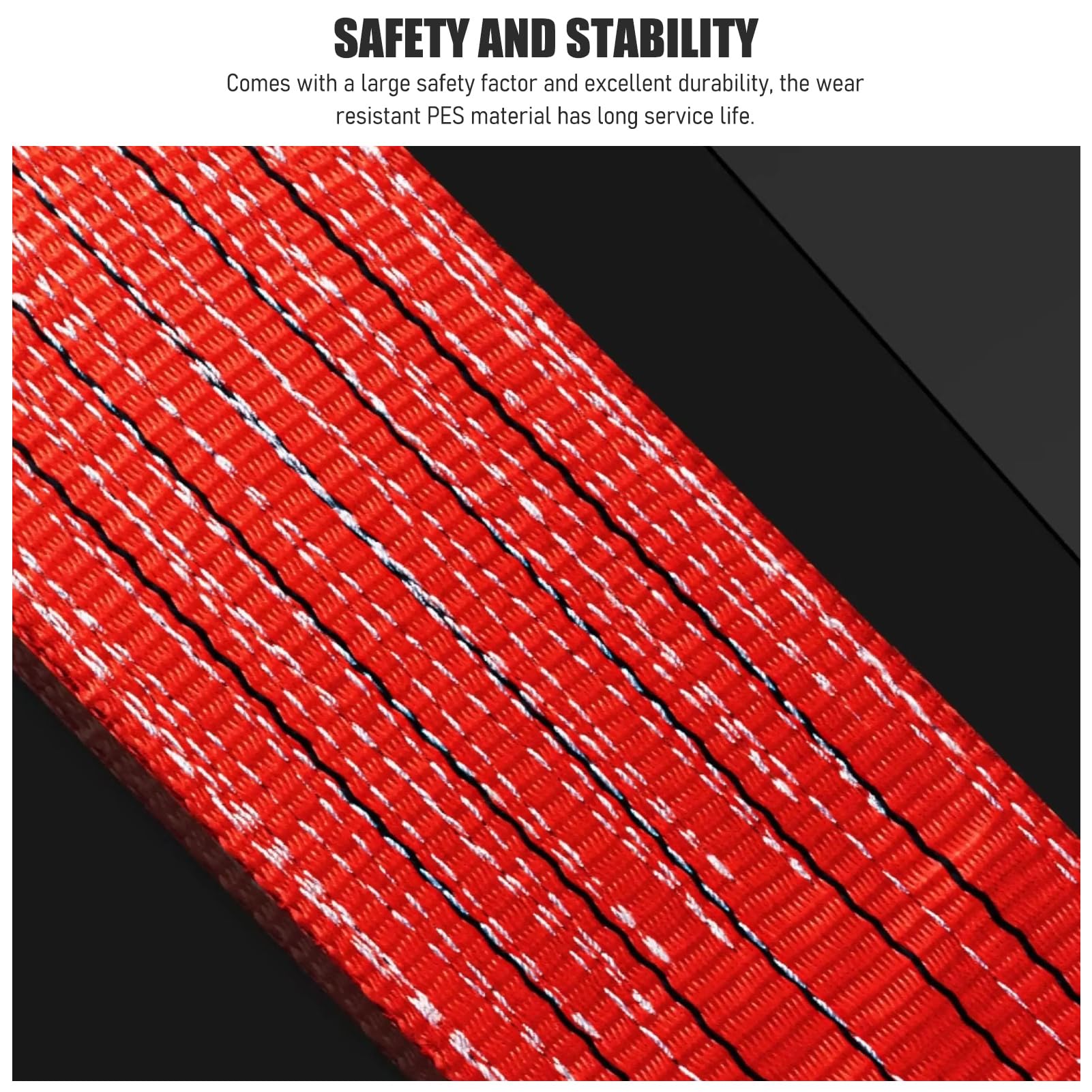 lingue de Levage Plate Robuste 5T, Sangle en PES Haute rsistance de pour grement de Grue, Construction, Machines, Transport (2m)
