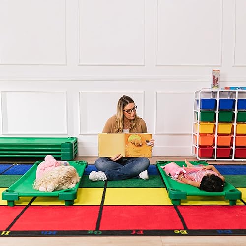 Miniatura 41 de ECR4Kids - Cama apilable para niños, para el cuidado diurno Rojo,Verde,Arena,Amarillo,https://www.amazon.com/dp/undefined