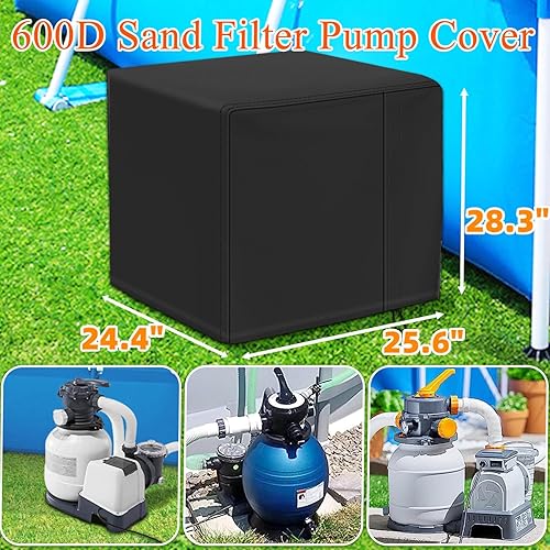 Miniatura 3 de TOHONFOO Cubierta de bomba de filtro de arena para bomba de filtro de arena transparente INTEX Krystal, impermeable y resistente a los rayos UV,