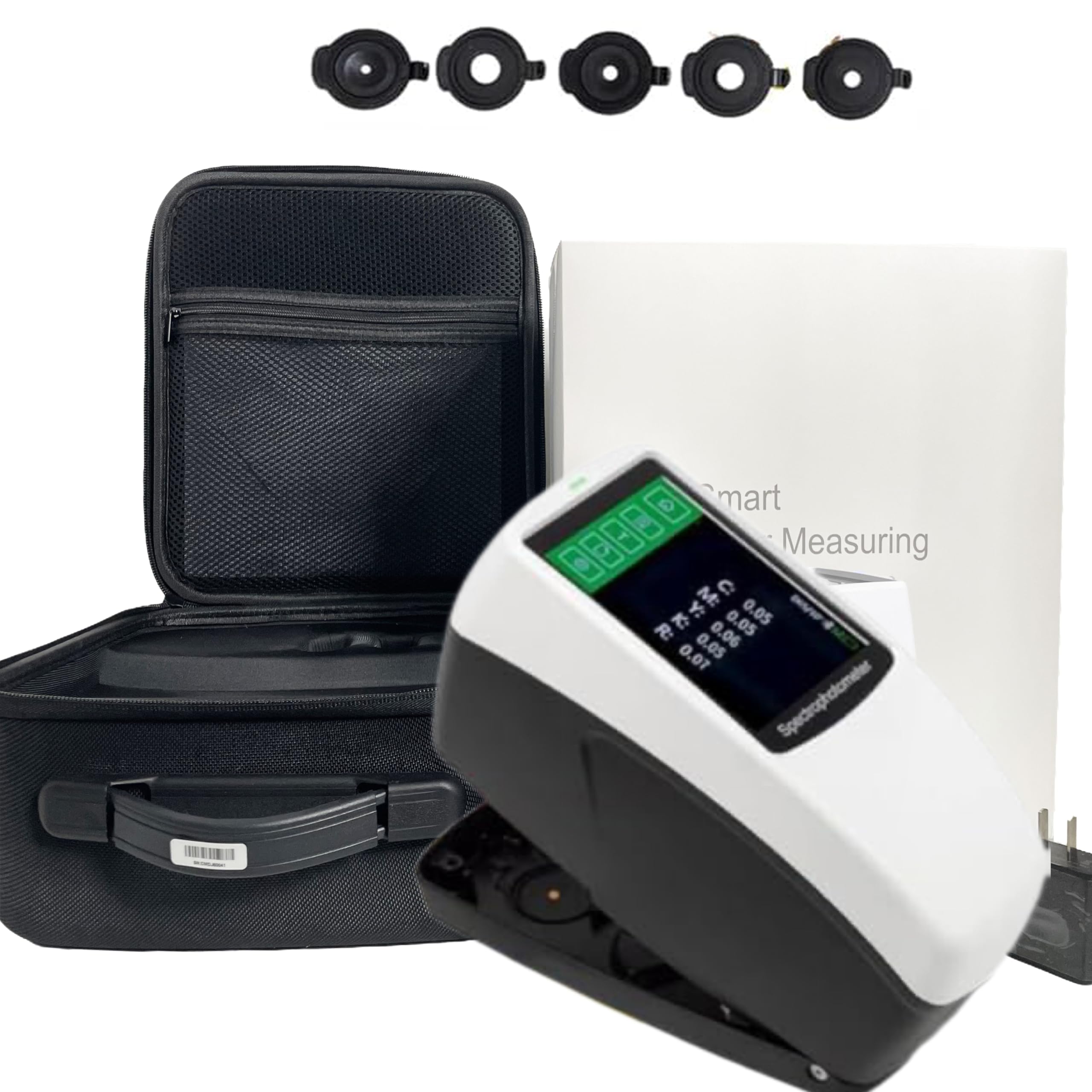 VTSYIQI Color Densitometer Spectro Density Measurement with 0.02 Repeatability 11mm 10mm 6mm 5mm 3mm Calibers for Color Density Dot Area Overprint Rate Printing Contrast USB Interface