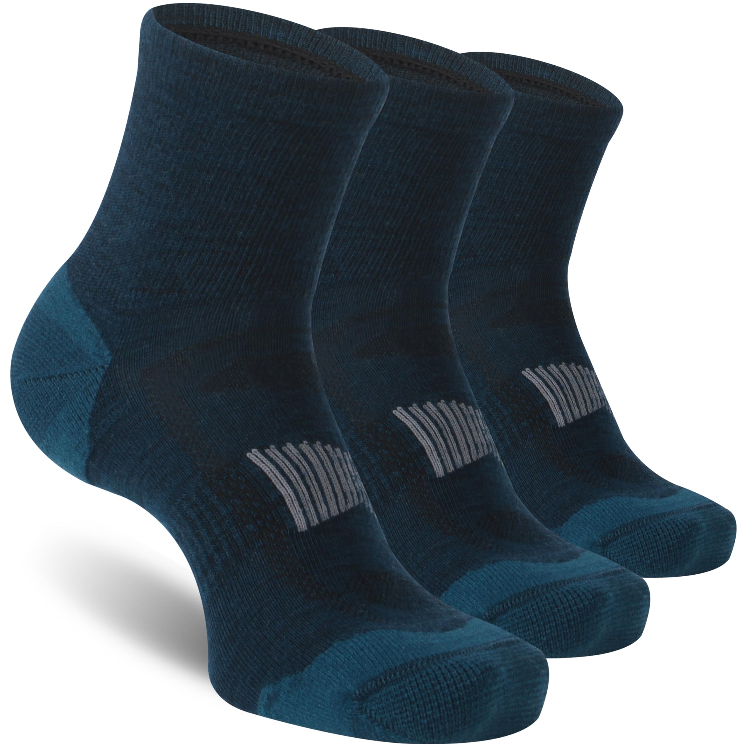 Wool Hiking Outdoor Trekking Moisture Wicking Cushion Muti Performance Crew Socks for Men&Women, S/M/L/XL, 1/4 Pairs-image-14