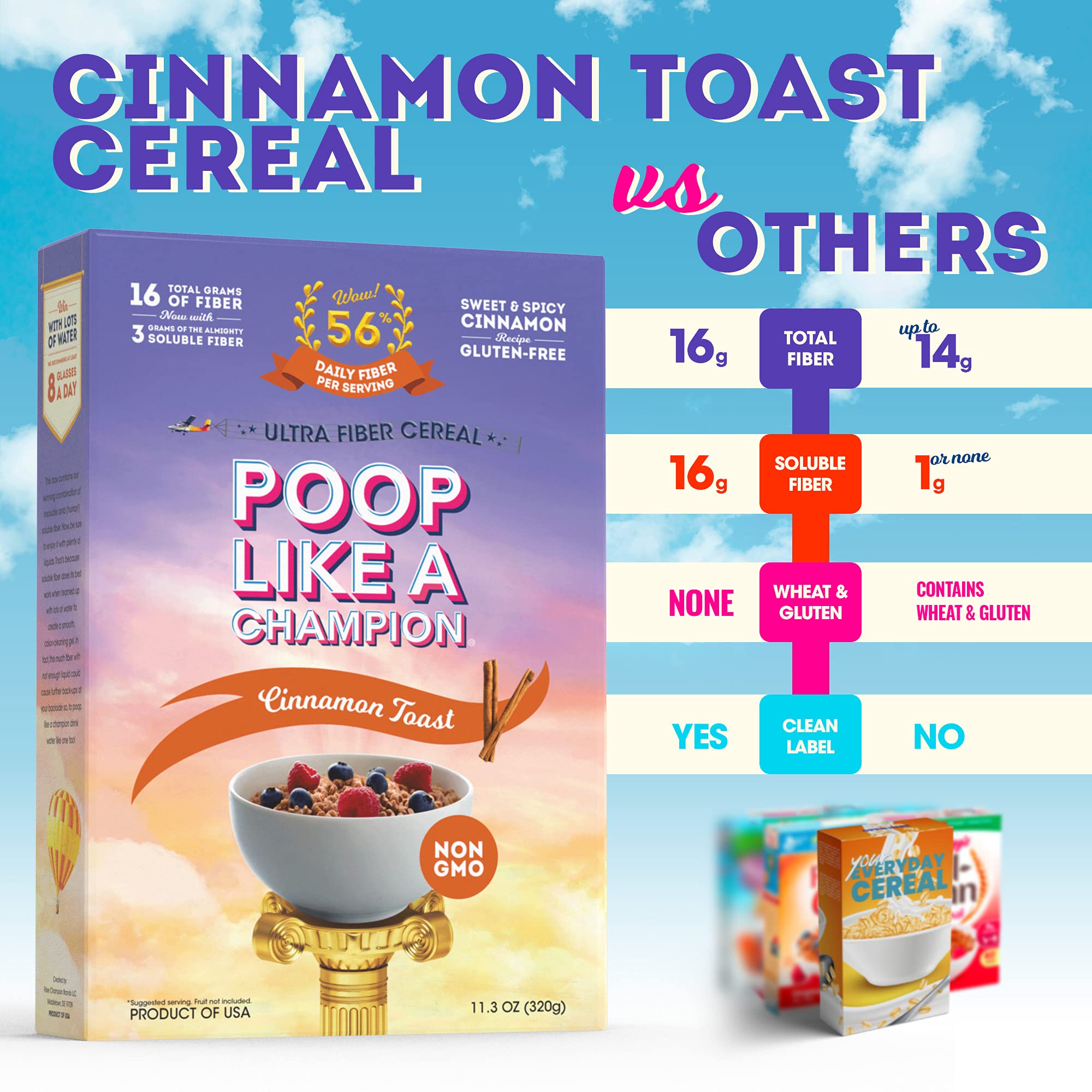 Low Carb Gluten Free High Fiber Cereal Cinnamon Toast Flavor Keto