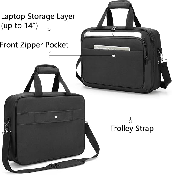samdew Mobile Printer Storage Bag, with Laptop Layer up to 14, Bag Only
