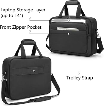 samdew Mobile Printer Storage Bag, with Laptop Layer up to 14, Bag Only