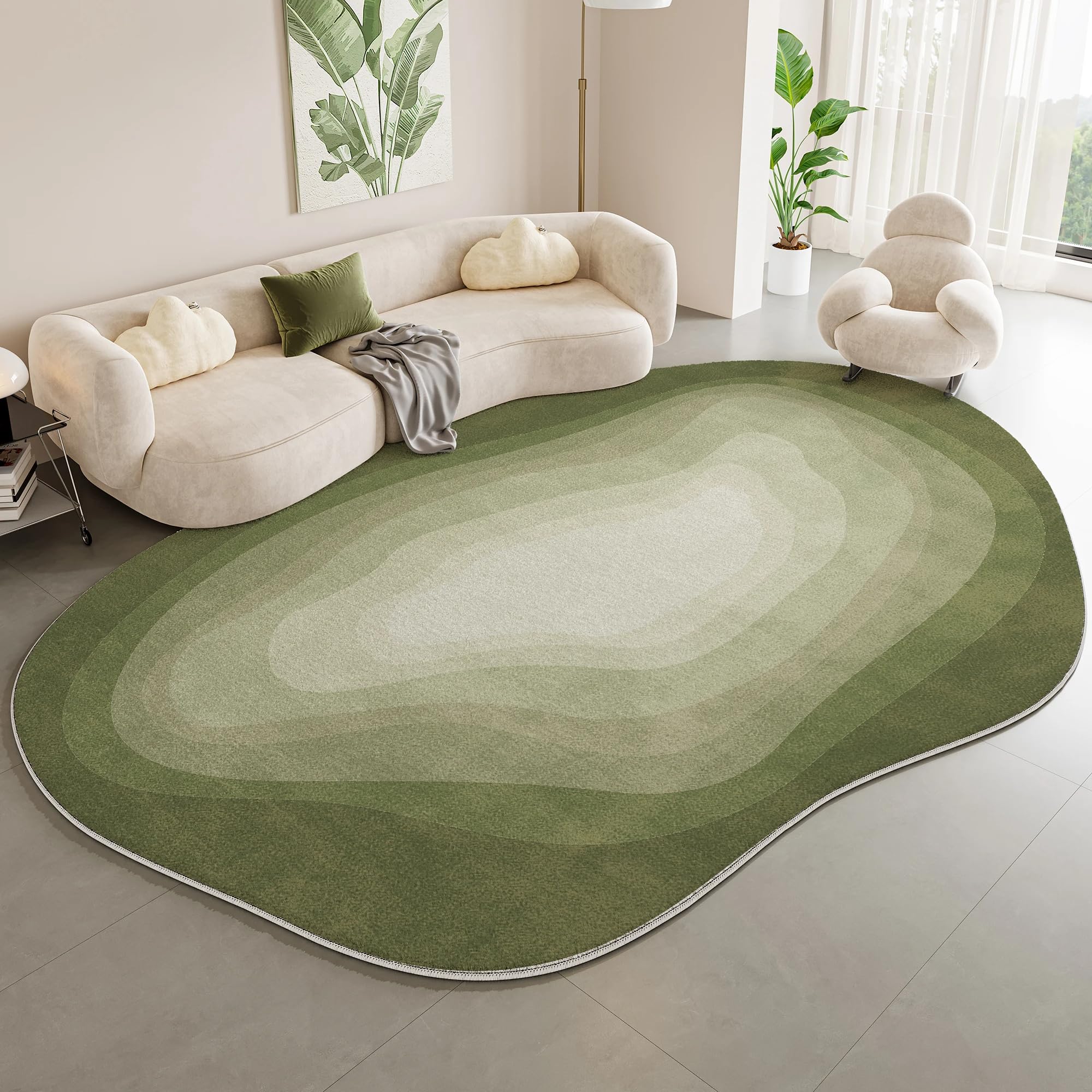 Tapis de salon dégradé pour créer un coin lecture chaleureux dans la chambre