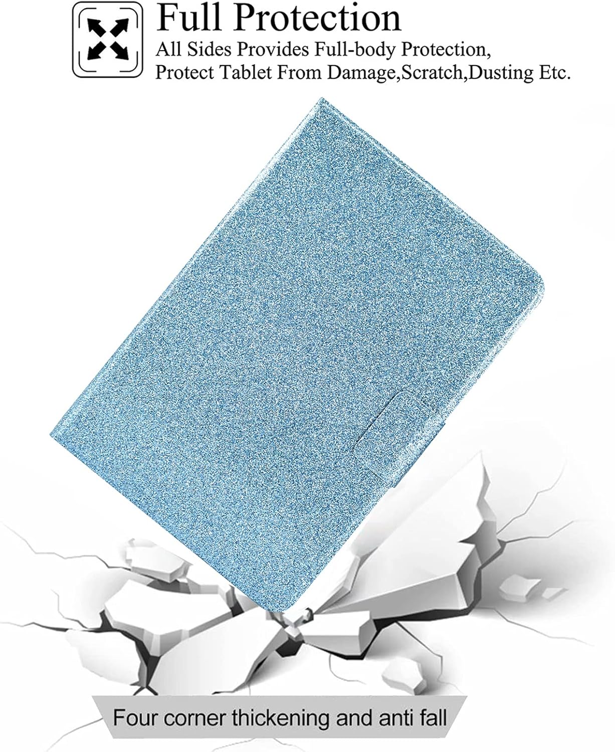 REASUN Case for Kindle Fire HD 10 2021, PU Leather Card Slots with Auto Sleep/Wake Stand Case for Amazon All-New Kindle Fire HD 10 & HD 10 Plus Tablet (11th Generation,2021 Release) (Blue)