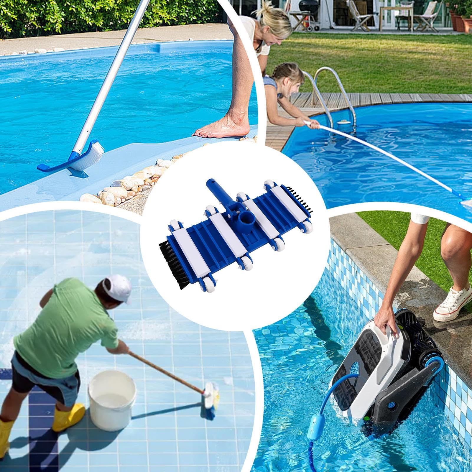 Cabeza de vacío de la piscina - Pespa para aspiradora, cepillos de reemplazo del cabezal de vacío de la piscina | Equipo de succión manual para las herramientas de mantenimiento