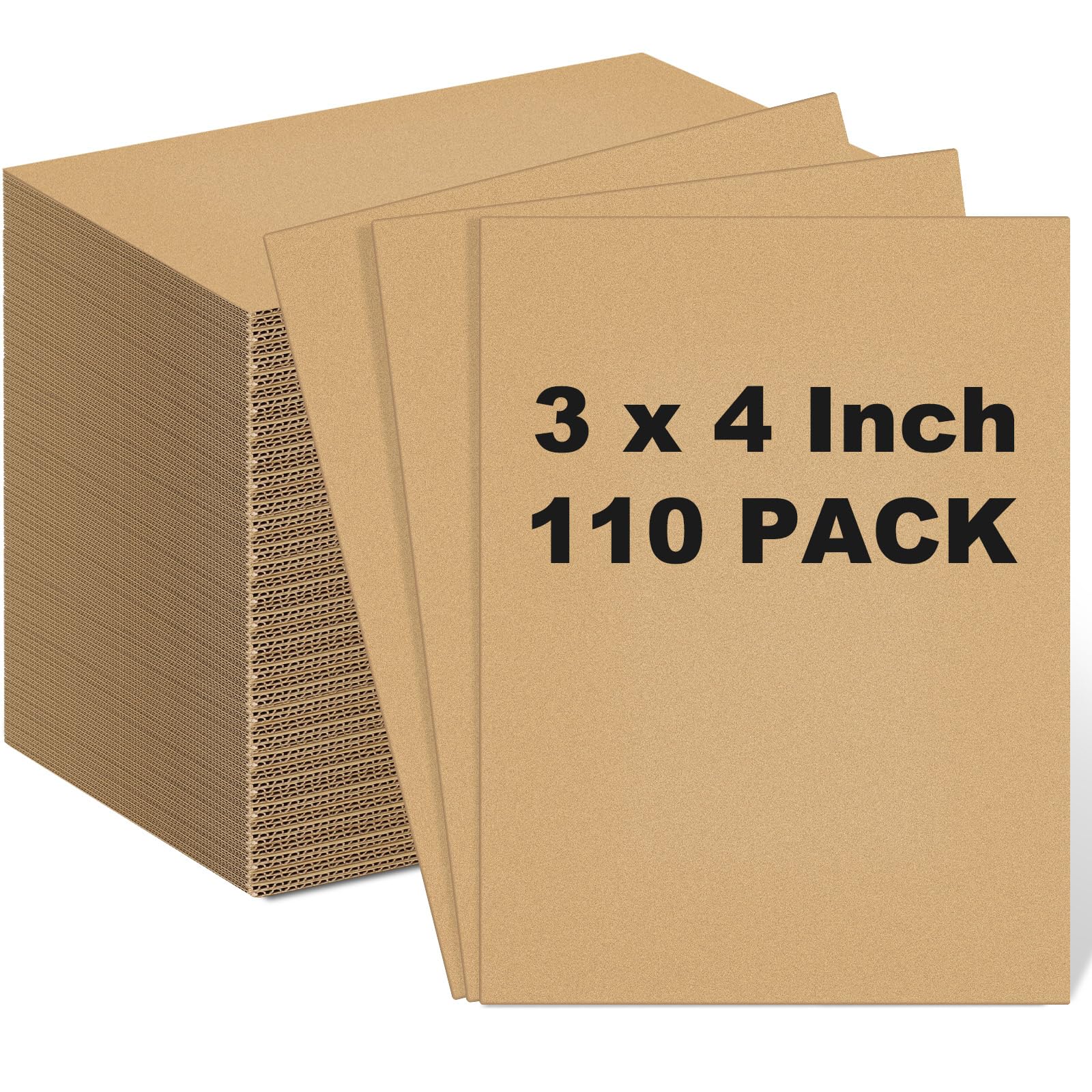 Henoyso 110 Pack 3 X 4 Inch Brown Cardboard Sheets