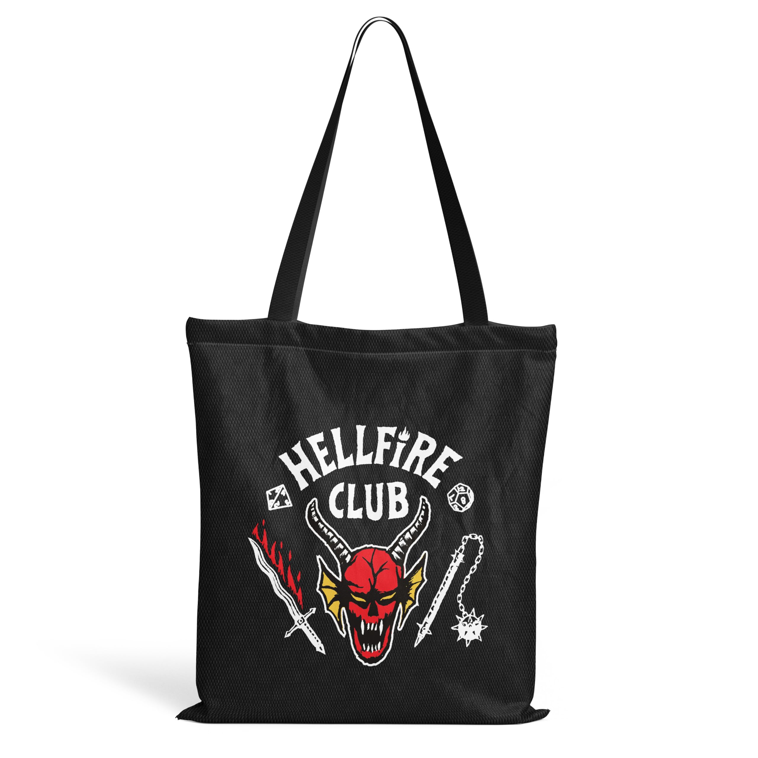 Konix Dungeons & Dragons Borsa della Spesa 40 x 45 x 20 cm - Materiale riciclato - Design Mostri - Nero e rosso