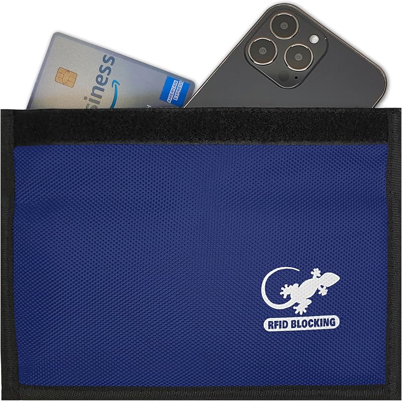 Bolsa Faraday Gecko Travel Tech em Nylon para Celular, Chave Automotiva, RFID e Privacidade de Dados