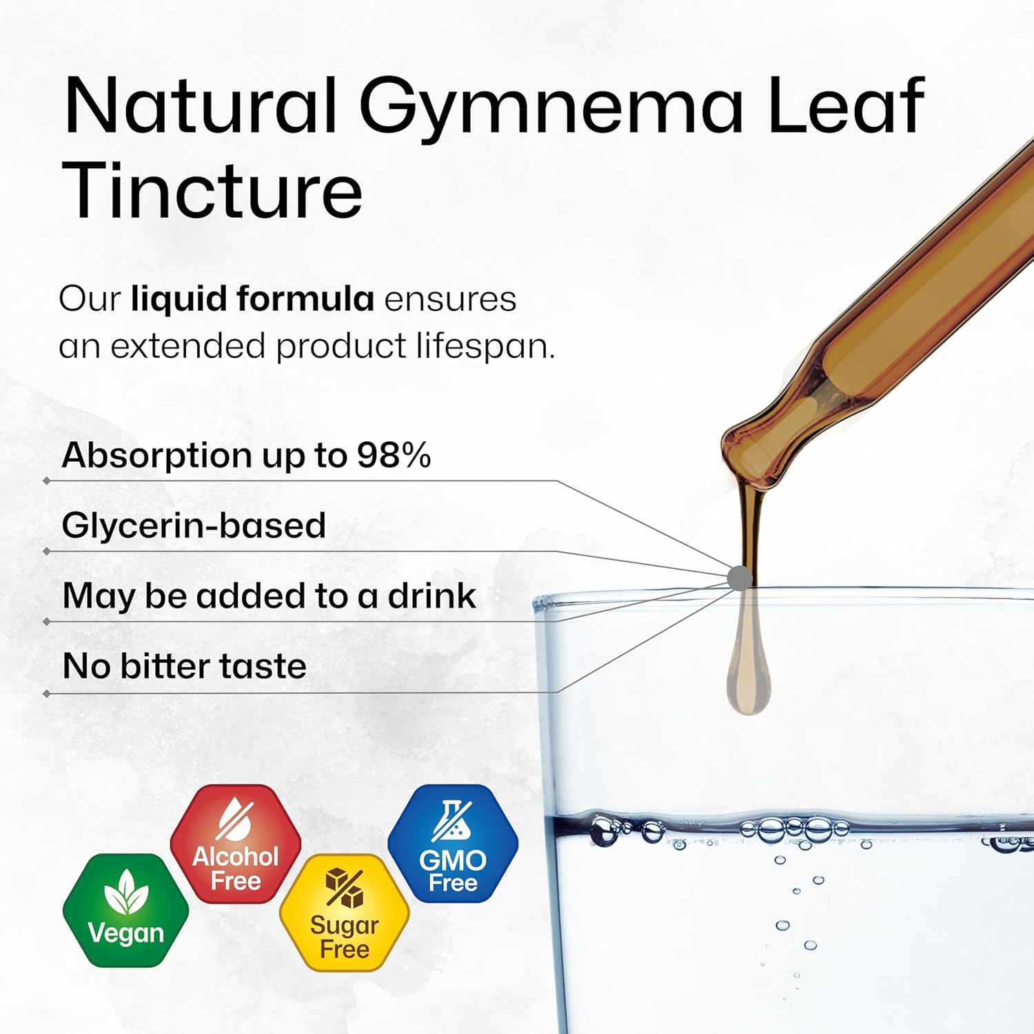 BIO KRAUTER® Gymnema Sylvestre - Liquid Drops Gymnema Sylvestre Extract 530 mg per Serving 2 Fl.Oz 28-Day Supply - Pure & Vegan Gurmar for Glucose Metabolism Support* - Alcohol & Sugar Free - Image 4