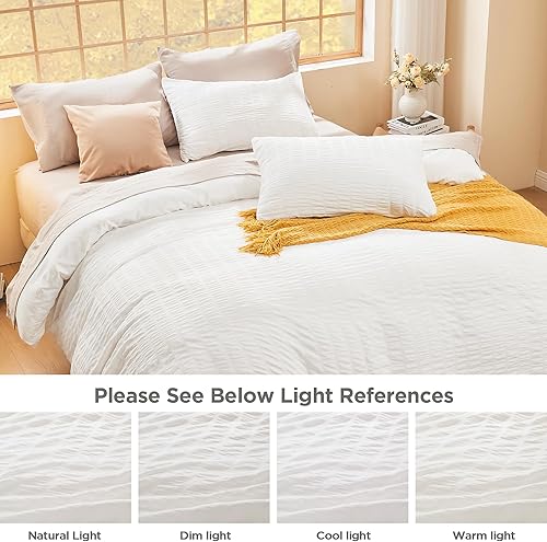 Miniatura 7 de Litanika Juego de edredón de tamaño Queen de 3 piezas, color verde oliva, juego de ropa de cama ligero de sirsaca suave (edredón de 90 x 90 pulgadas