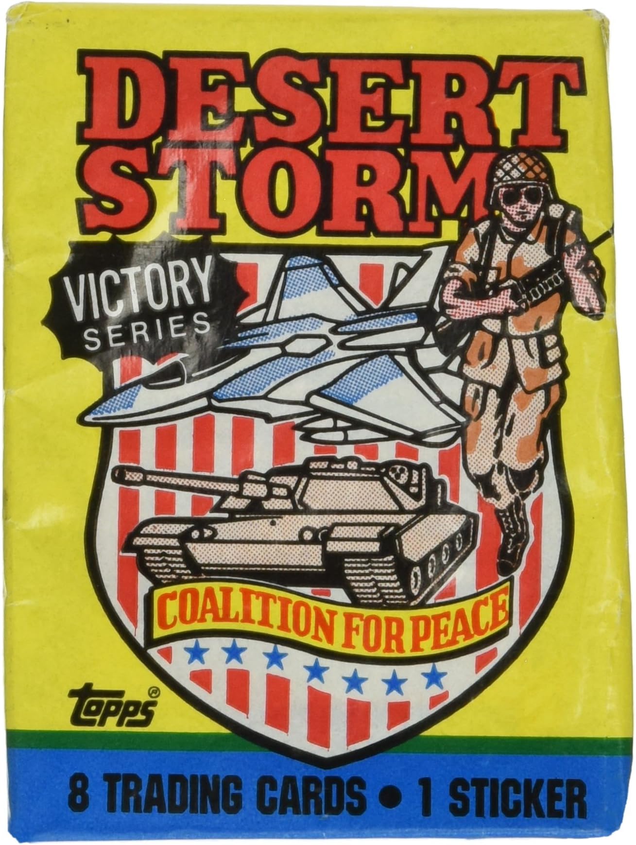 Topps Desert Storm Cards 1991 (1 Pack of 8 Cards)