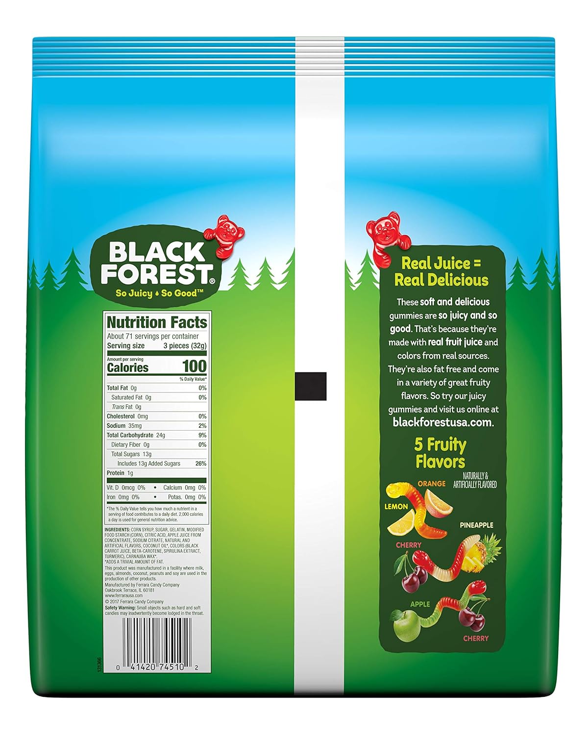 Black Forest Gummy Bears Candy, 5 Pound Bulk Bag : Gummy Candy : Grocery & Gourmet Food