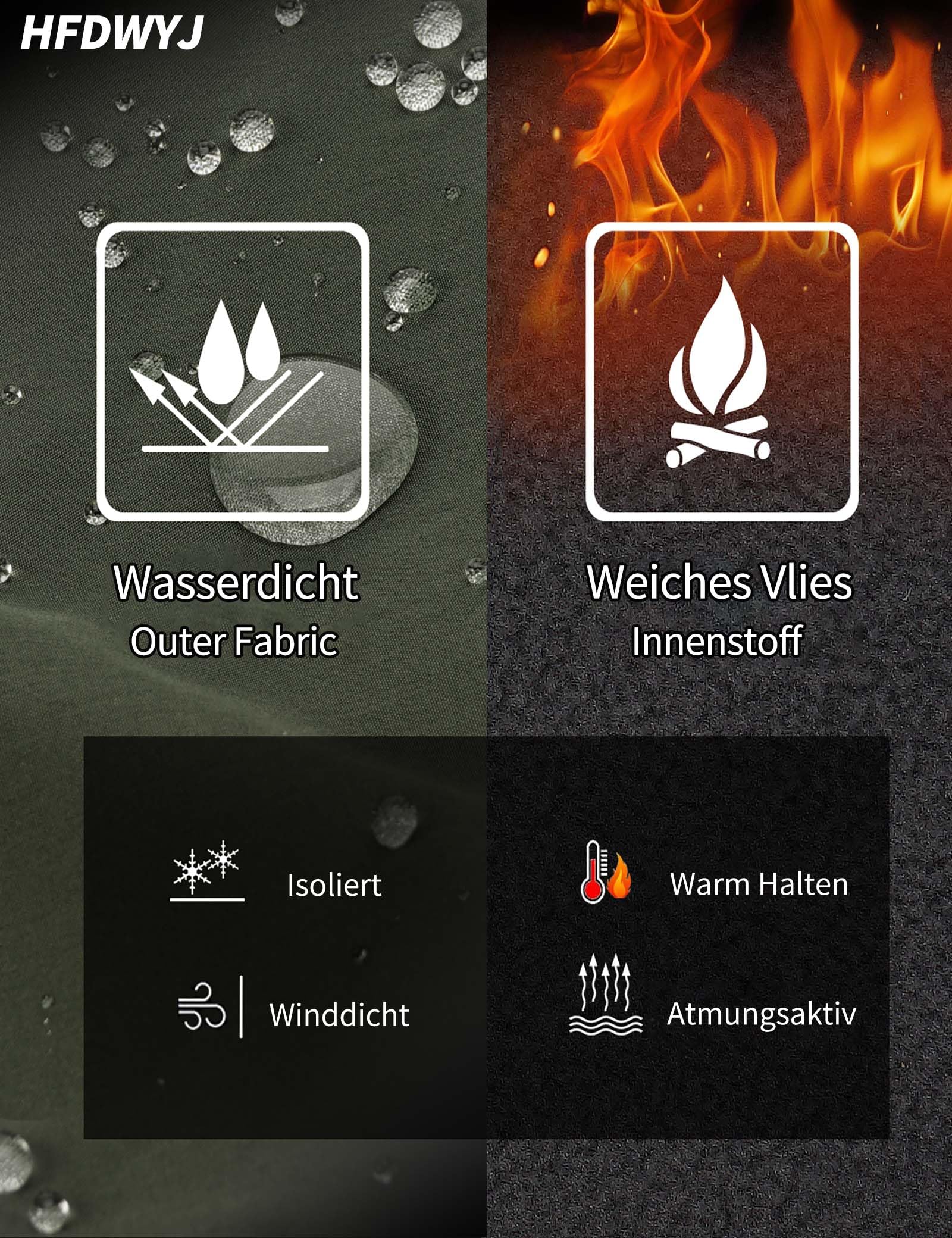 HFDWYJ Pantaloni Trekking Uomo Invernali Impermeabile Pantaloni Uomo per attività All'aperto da Sci Neve Arrampicata Escursionismo Caldo
