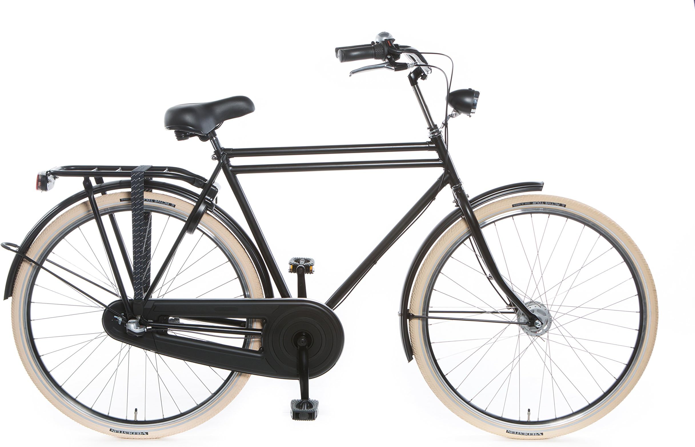 Tulipbikes, classic Dutch bike Tulip 4", matt black, 7 speed Shimano, framesize 57cm