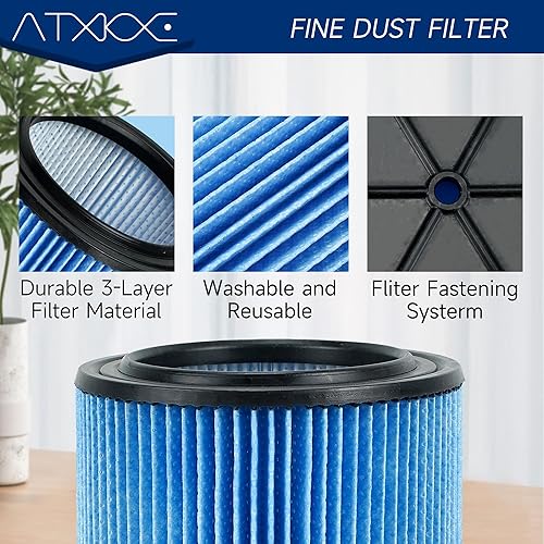 Miniatura 25 de ATXKXE VF5000 Filtro de repuesto para aspiradoras ridgd de 5 a 20 galones en seco y húmedo WD1450 WD0970 WD1270 WD09700 WD06700 WD1680 WD1851
