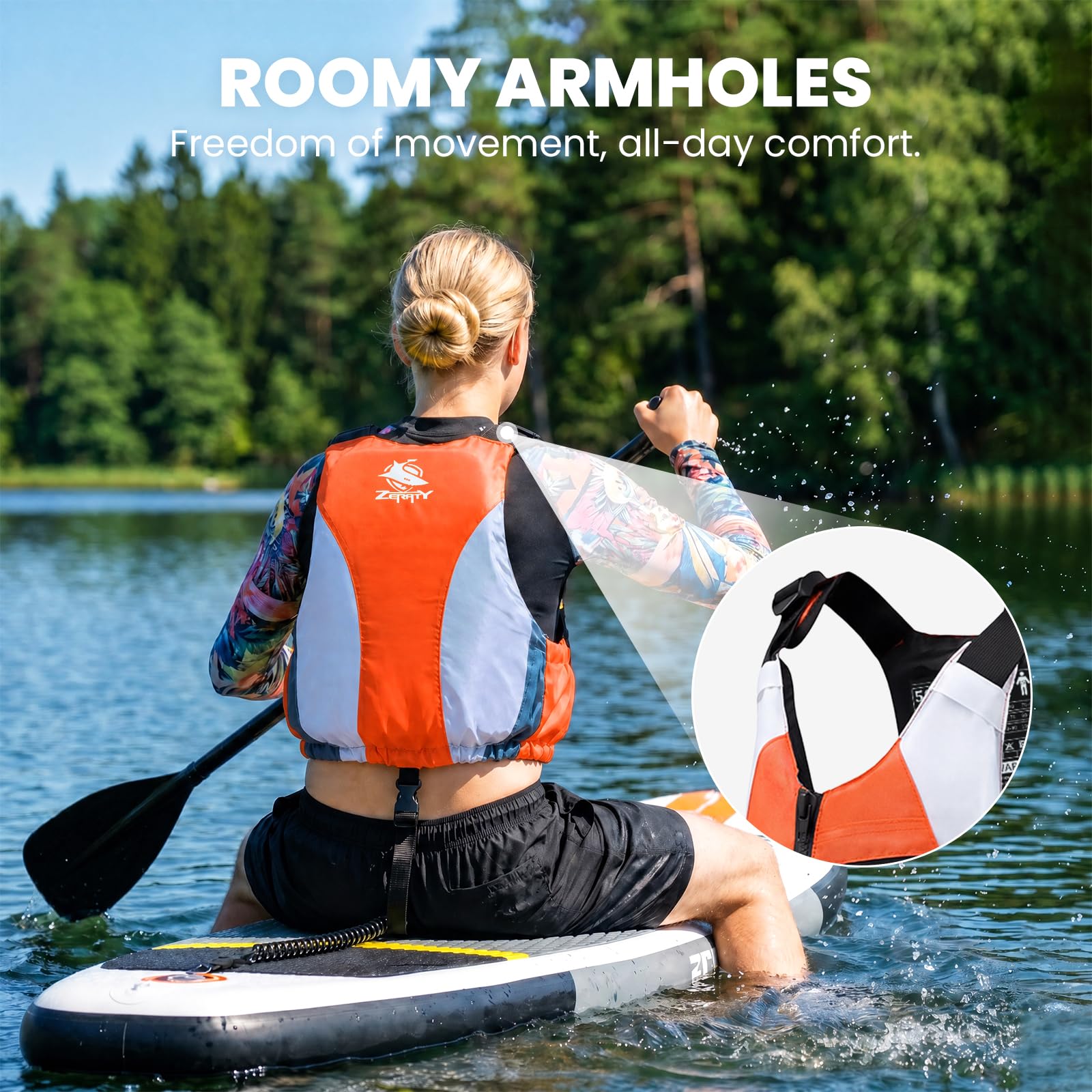 Zeraty Veste de Bain Adulte Veste de Flotteur pour la pêche Voile Surf Nautisme Kayak pour Les Sports Nautiques