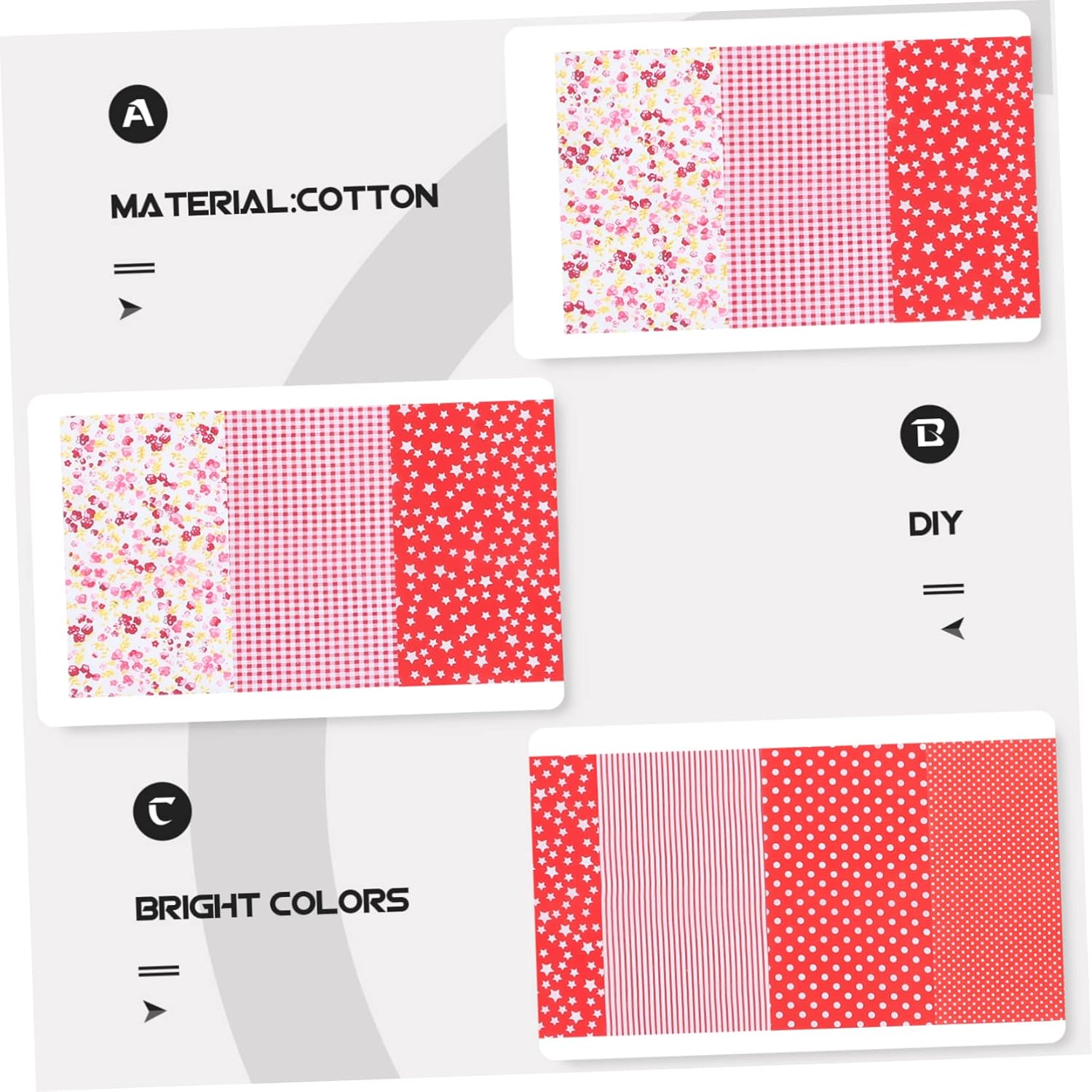 7 Unids Diferente Patrón Patchwork Tela Craft Impreso Material De