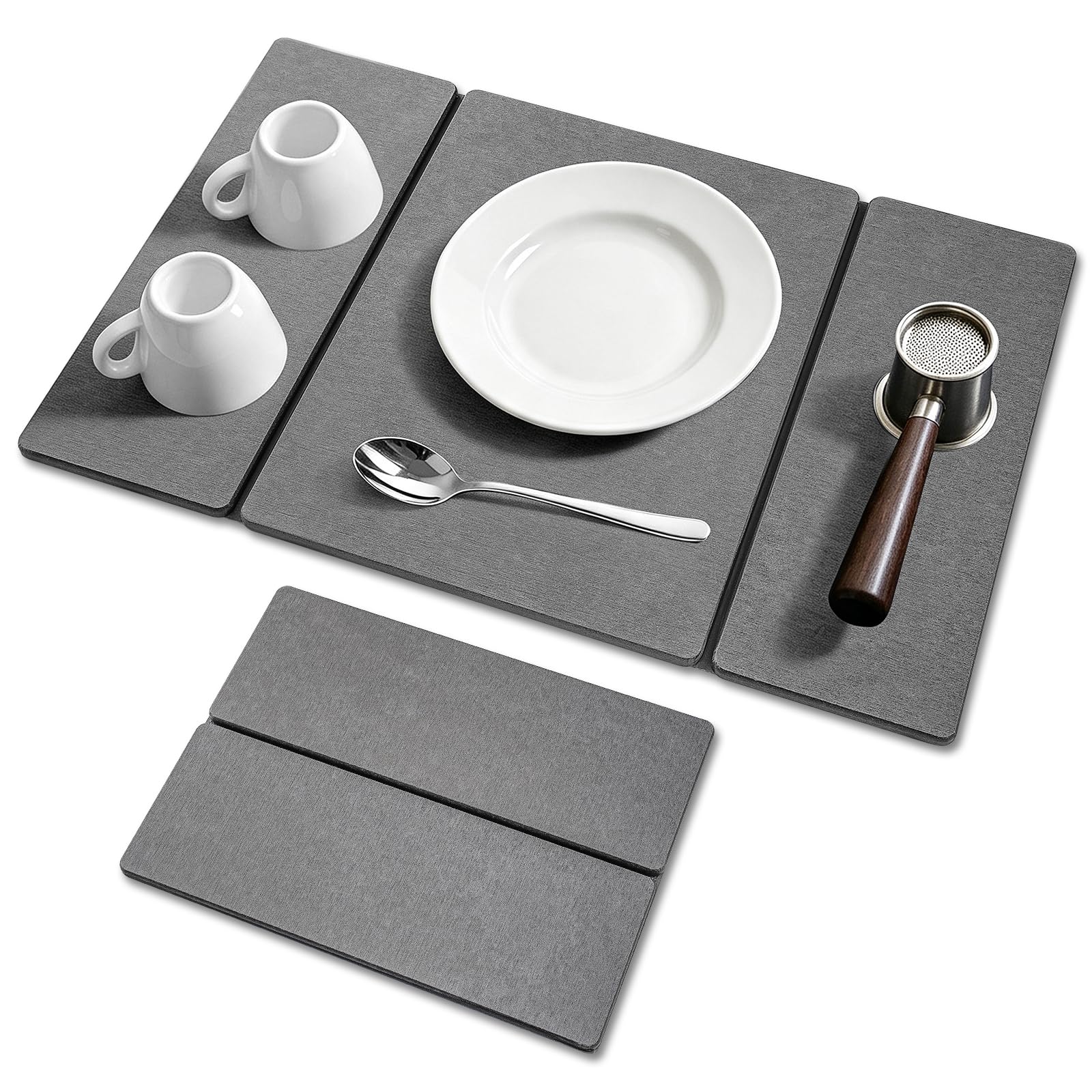 Stone Drying Mat for Kitchen Counter, Quick Dry Stone Dish/Bath Mat 24"x16"