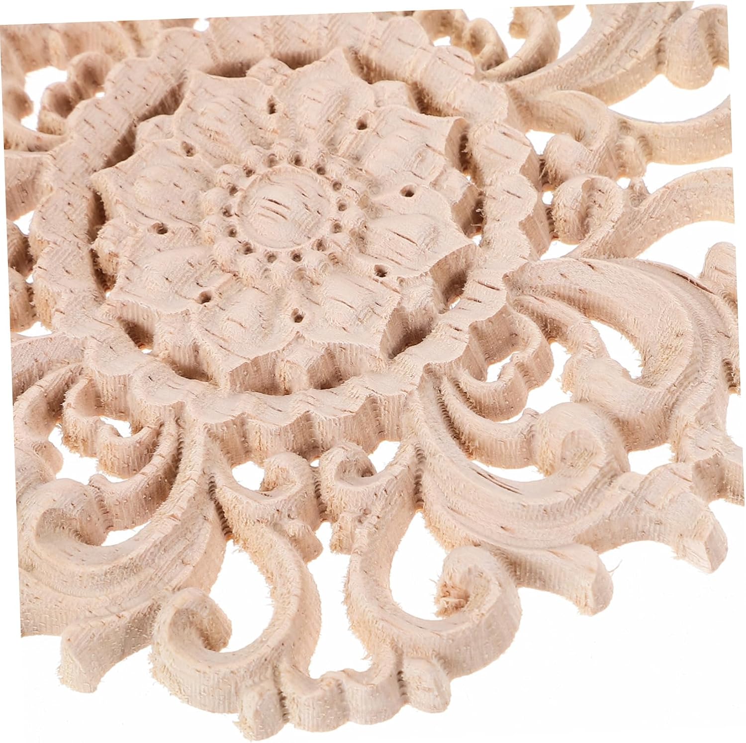 Angoily 4pcs Carved Appliques for Furniture Decorative Onlays for Cabinets Doors Beds and Mirrors Elegant European Style for Home Decor