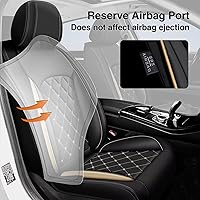 Vista 4 de RAWAKORW Fundas de asiento de automóvil 2 delanteros para Mazda CX30 2020-2023 2024, cojín de asiento personalizado de piel sintética compatible