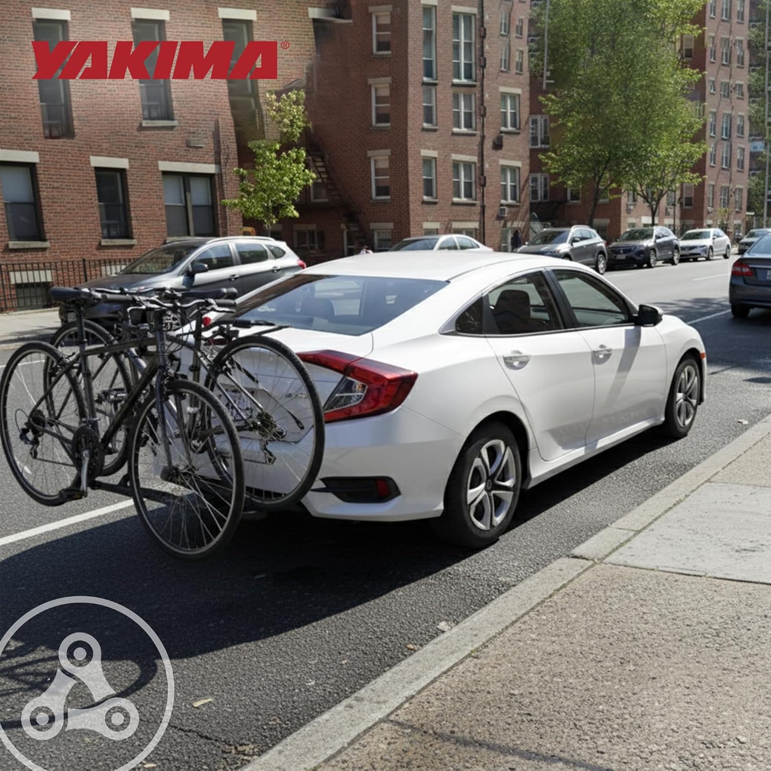 YAKIMA, HangOut Car Trunk Bike Rack, 3 Bike Capacity