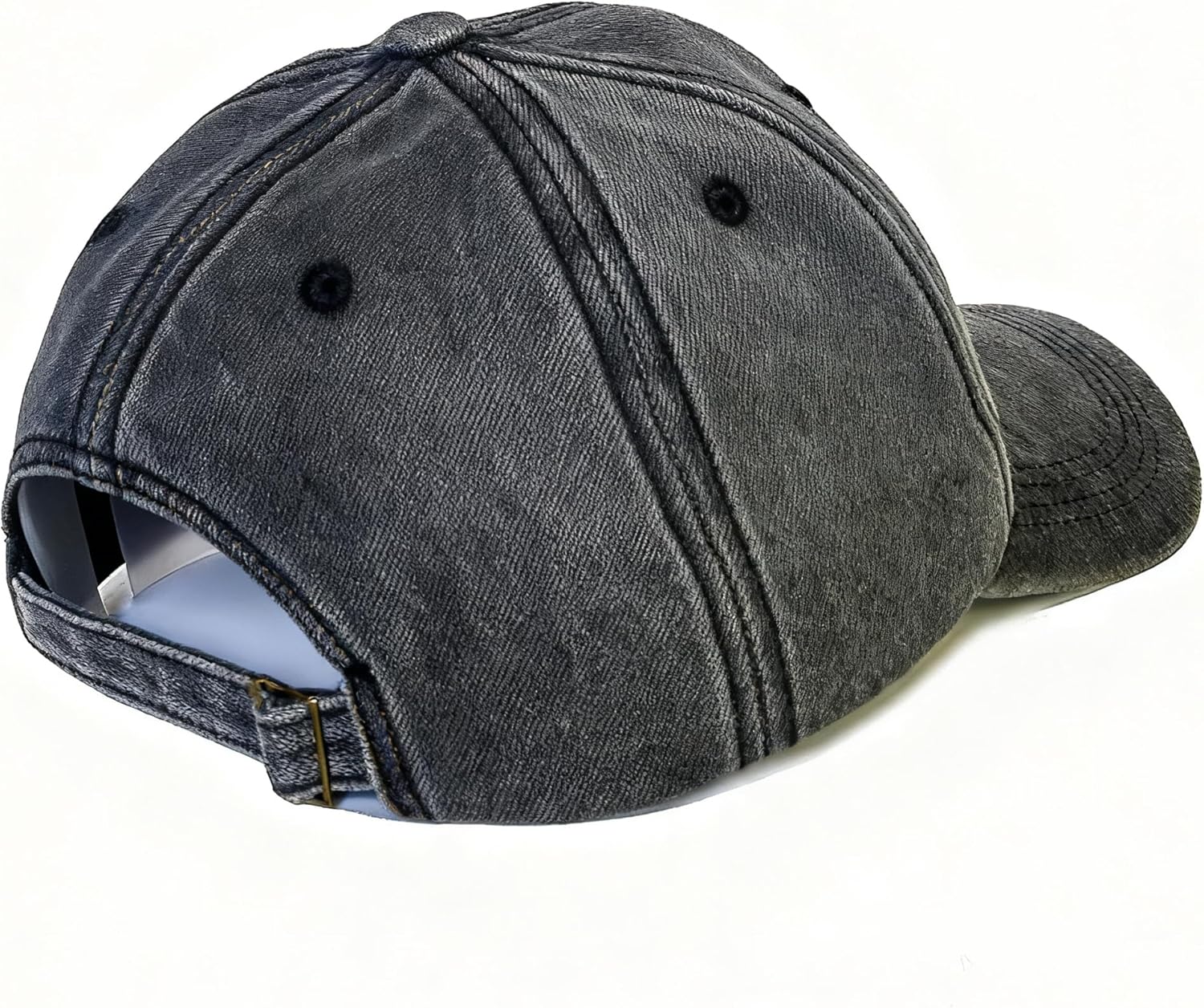 Ghost Hat for Men Women,Embroidered Halloween Spooky Adjustable Washed Baseball Caps Black - Image 7