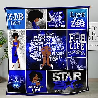 Nttopship Sorority Blue Blanket for Her, 47"59" Throw Blanket