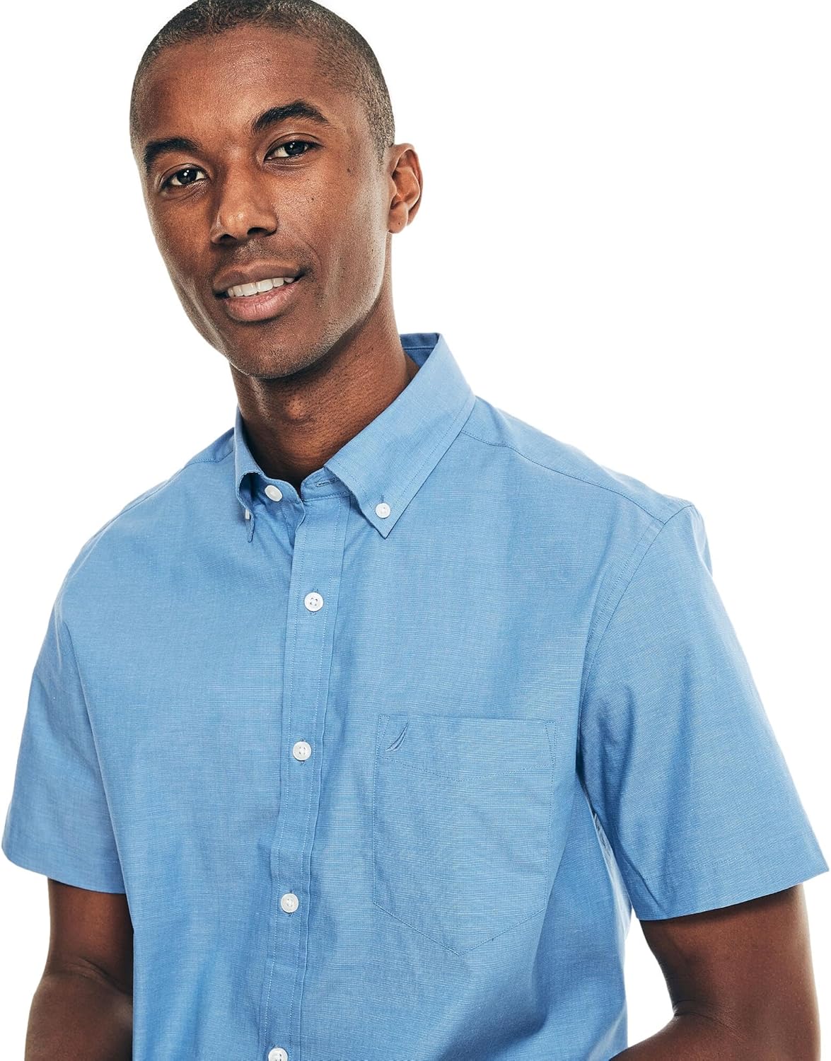 Nautica Men's Classic Fit Wrinkle Resistant Seashore Plaid Short Sleeve Shirt - Image 2
