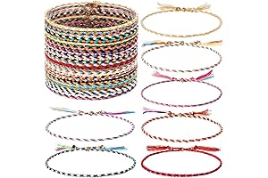 28 Pack Handmade Bracelets: Woven Wrap Friendship Bracelets