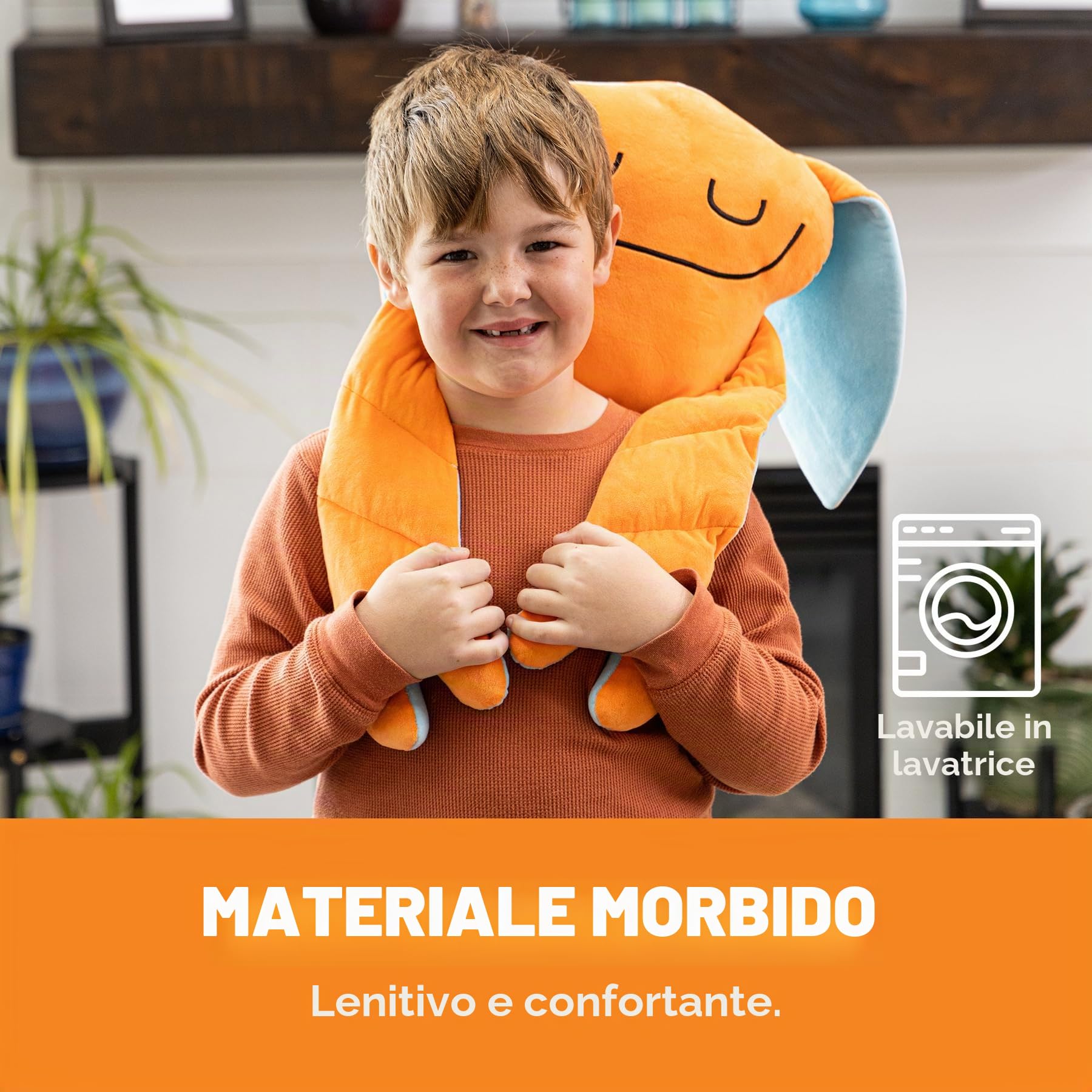 Bumpas Peluche ponderato – lavabile in lavatrice, peluche rilassante per bambini – braccia e corpo sono ponderati per dare un abbraccio realistico – Compagno morbido per il tempo di gioco