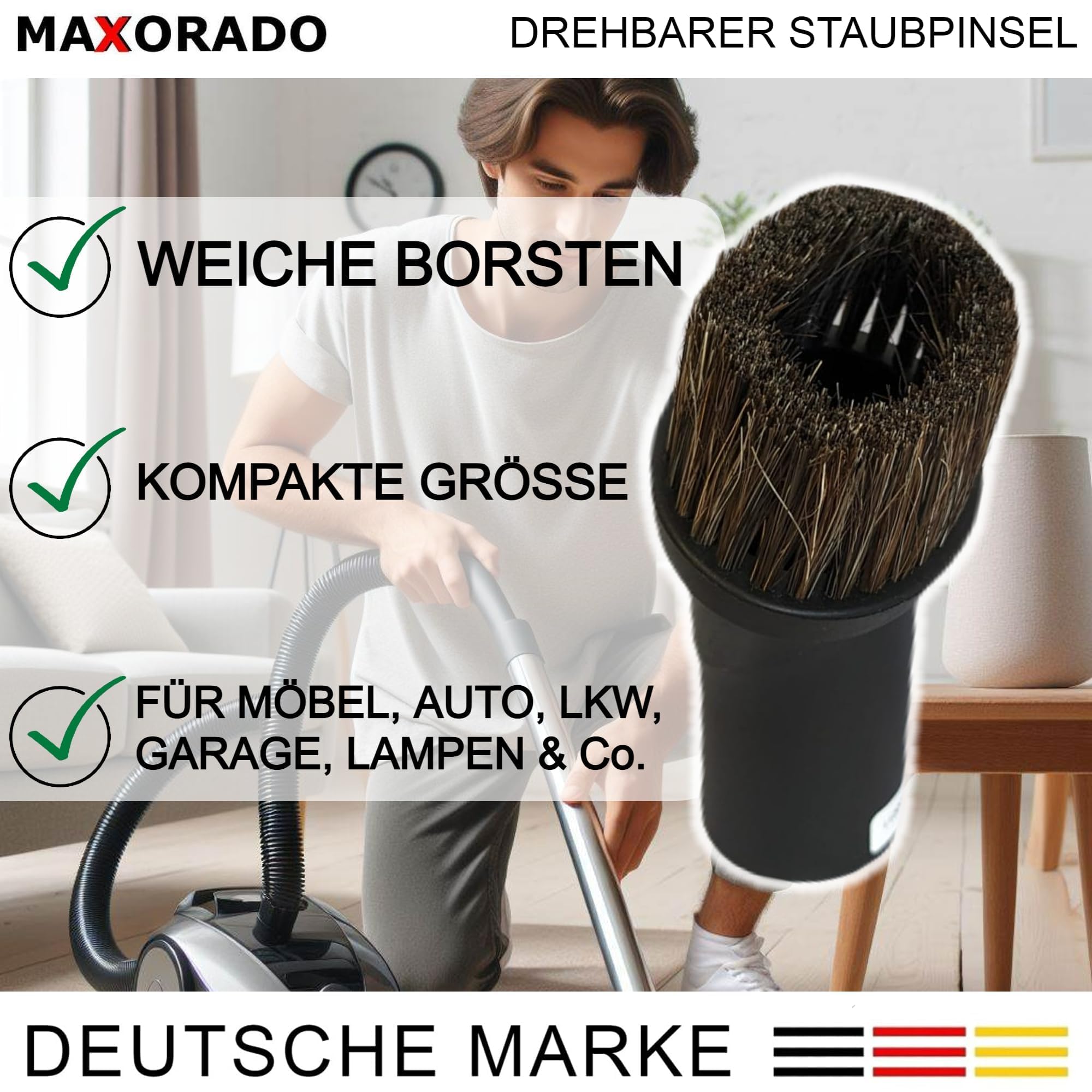 Maxorado Ersatzteile Set passend für Flex VC 6 LMC 21 L MC 25 S 47 44 VCE 35 Rohr Bodendüse Parkettdüse Düse Bürste Zubehör Staubsauger