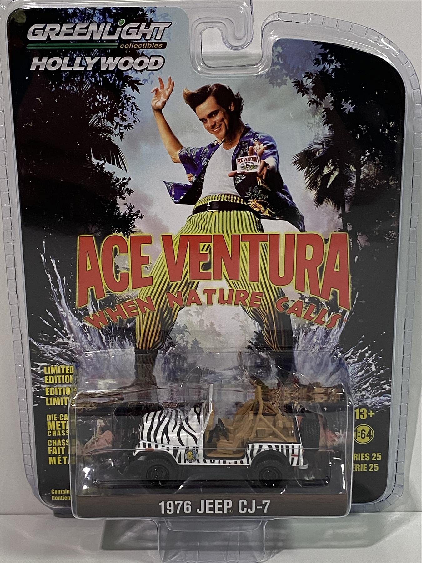 Greenlight 1/18 – Jeep CJ-7 Du Film Ace Ventura (1976), Modèle Neuf