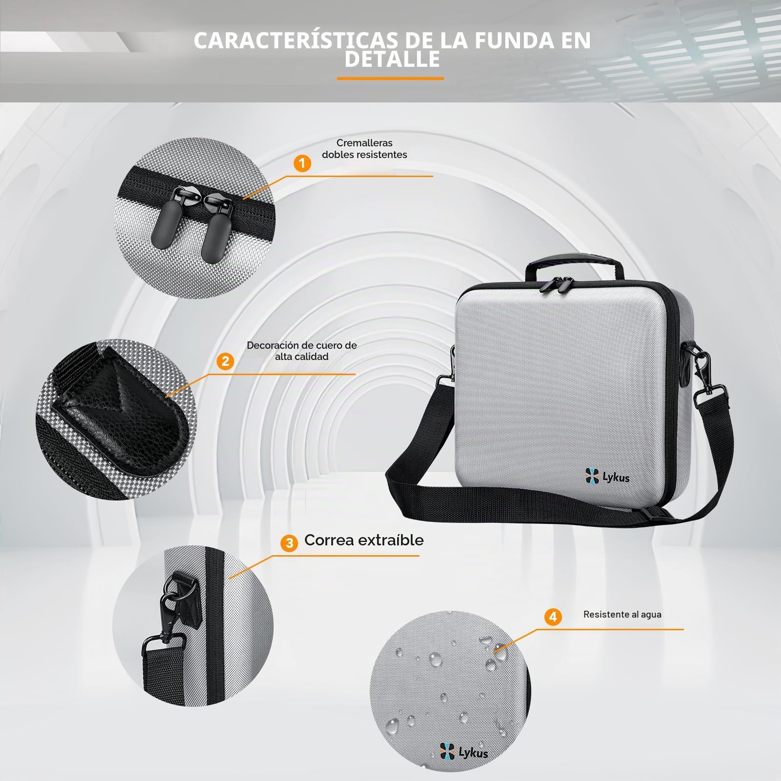 Lykus Spartan MM400 Funda/Bolso/Case para dji Mini 4 Pro/Mini 3/Pro, Compatible con hasta 7 baterías y Correa RC [Solo Funda]