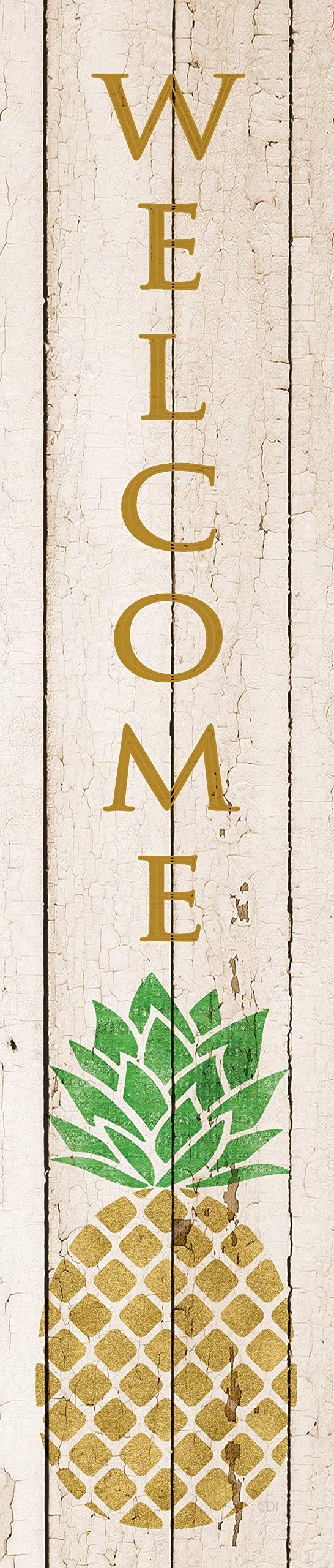 Custom Decor Yard Expression - Farmhouse Pineapple Welcome - Yard Expression Sign - 6 inch x 30 inch PVC Sign Licensed, Trademarked, Copyright by CDI. Made in The USA!