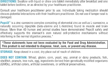 XYMOGEN PepciX - 75mg Zinc L-Carnosine - Upper GI & Gastric Mucosa Support - Stomach Lining & Digestive Comfort - Vegan, Gluten-Free & Non-GMO - 60 Tablets