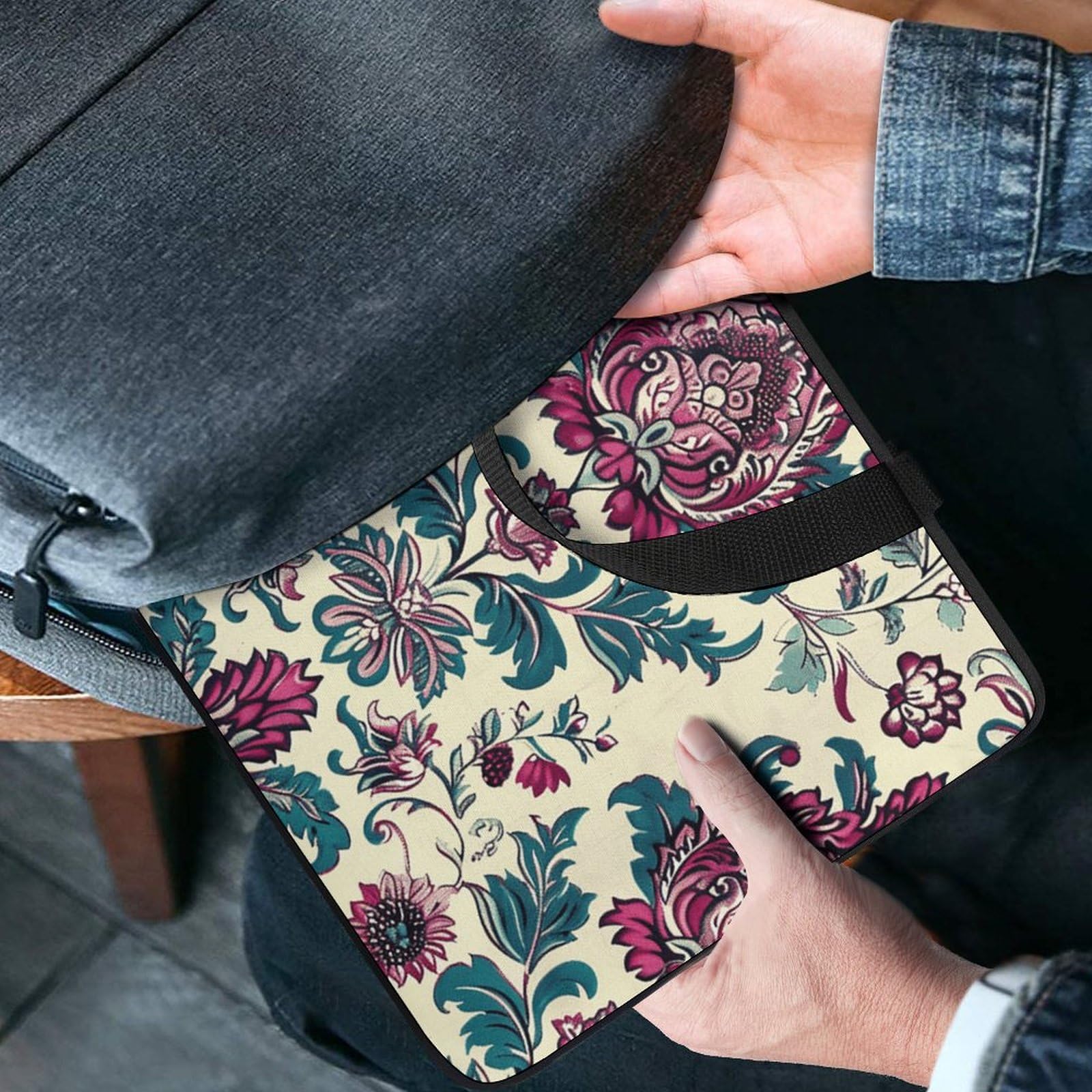 Borsa per computer portatile Borsa per computer portatile Magenta e Ciano stampato valigetta per Tablet Laptop Custodia da trasporto