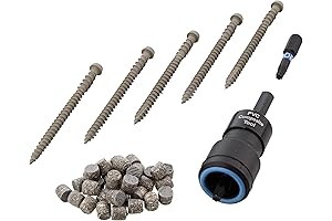 Pro Plug System Plugs and Epoxy Screws for Trex Pebble Grey Decking