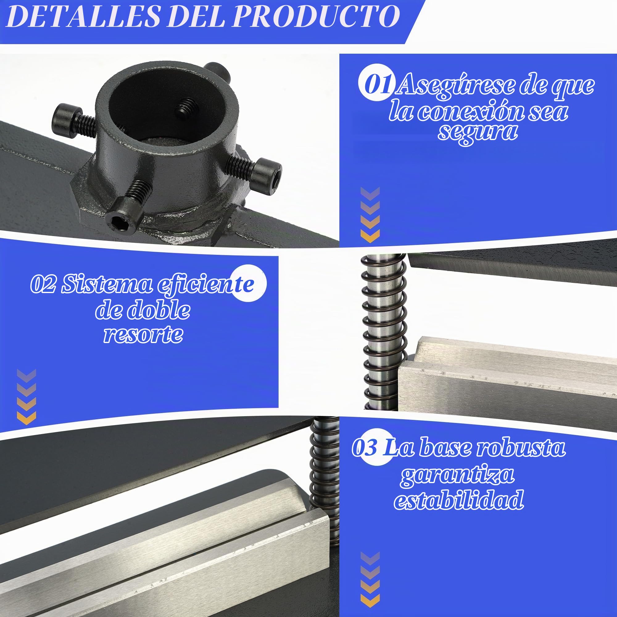 lesolar Accesorio de freno de prensa de 12 pulgadas, herramienta de doblado de metal resistente, accesorio de prensa hidráulica, prensa hidráulica de taller, diseño de doble resorte, funciona con
