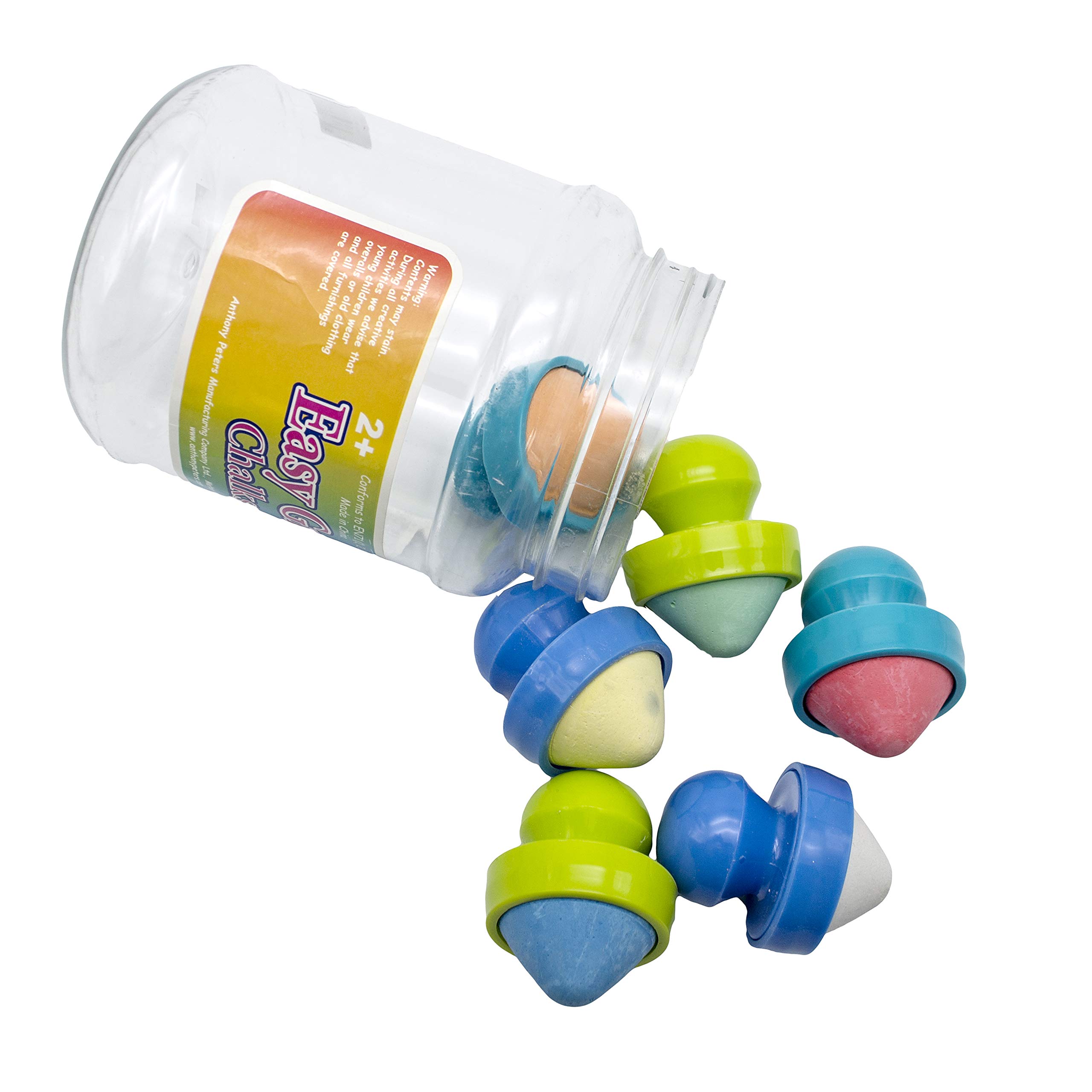 Craftplay My first art tools | Easy to grip chalks | Tub of 6 colours | Refillable handles