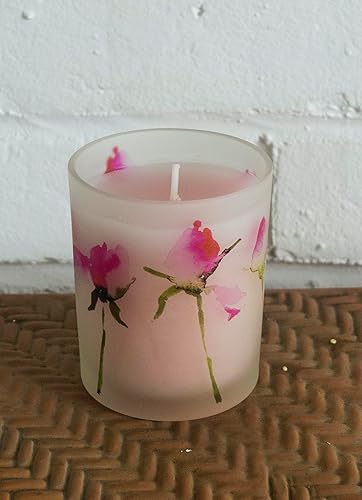 Miniatura 4 de SIA USA Vela de rosa de moda casera en maceta floral pintada