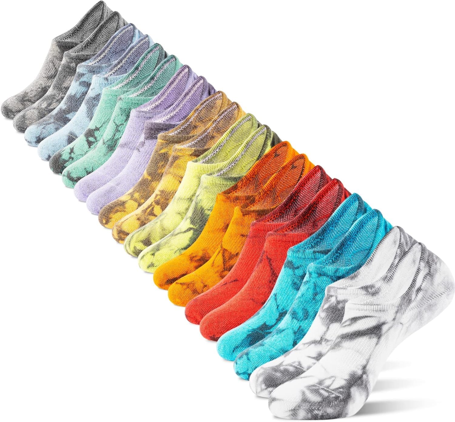 Women No Show Socks 10 Pairs Anti-Slip Low Cut Invisible Liner Socks Casual Athletic Non-Slide for Sneakers Flats