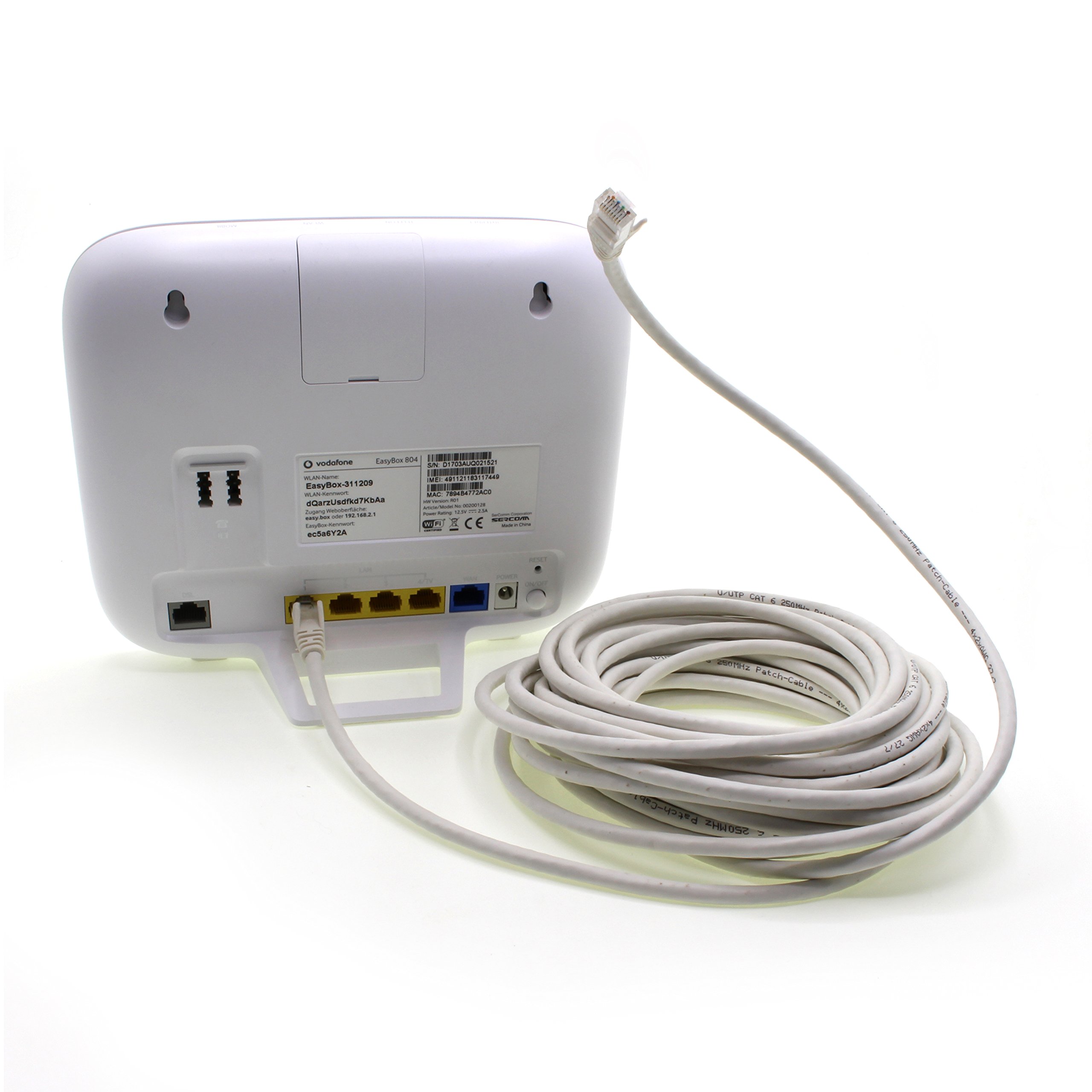 1aTTack.de 10x 5m Câble Réseau Cat6 Cat 6 - RJ45 Ethernet LAN DSL Routeur Modem - Blanc